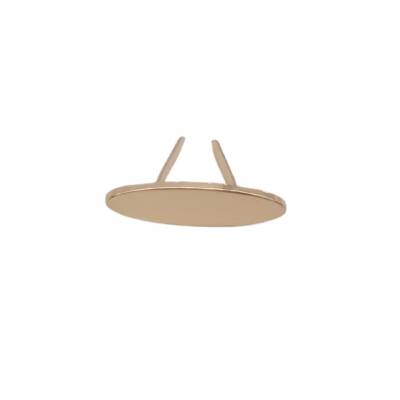Angel Çanta Aksesuar Light Gold 3 cm Oval Plaka Süs 1 Adet - 3