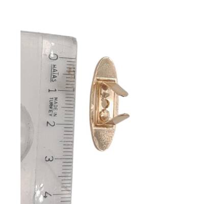 Angel Çanta Aksesuar Light Gold 3 cm Oval Plaka Süs 1 Adet - 7