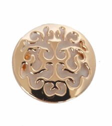 Angel Çanta Aksesuar Yuvarlak Desenli Plaka Süs Küçük Boy 4.5 Cm - Angel Çanta Aksesuar