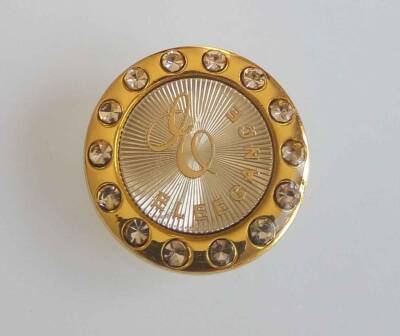 Angel Çanta Aksesuar Yuvarlak Taşlı Gold Plaka Süs - 1