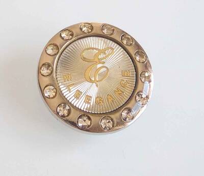 Angel Çanta Aksesuar Yuvarlak Taşlı, Gümüş Plaka Süs - 1