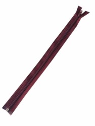 Angel Çanta Aksesuar Koyu Bordo Renk 40 Cm Plastik Diş Fermuar Fd14 - Angel Çanta Aksesuar