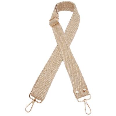 Angel Çanta Aksesuar 120x3 cm Jüt Kolon Çanta Sapı Gold Simli Light Gold Metalli - 2