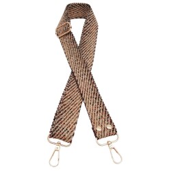 Angel Çanta Aksesuar 120x3 cm Jüt Kolon Çanta Sapı Renkli Simli Light Gold Metalli - 2