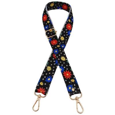 Angel Çanta Aksesuar 120x3 cm Polyester Kolon Çanta Sapı Çiçekli Light Gold Metalli - 2