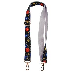 Angel Çanta Aksesuar 120x3 cm Polyester Kolon Çanta Sapı Çiçekli Light Gold Metalli - 4