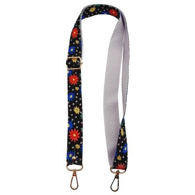 Angel Çanta Aksesuar 120x3 cm Polyester Kolon Çanta Sapı Çiçekli Light Gold Metalli - 4