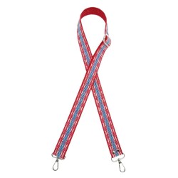 Angel Çanta Aksesuar 120x3 cm Polyester Kolon Çanta Sapı Fuşya Mavi Gümüş Metalli - 2