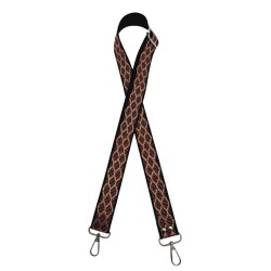 Angel Çanta Aksesuar 120x3 cm Polyester Kolon Çanta Sapı Siyah Pembe Simli Gümüş Metalli - 2