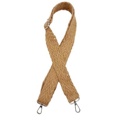 Angel Çanta Aksesuar 120x4 cm Jüt Kolon Çanta Sapı Gümüş Metalli - 1