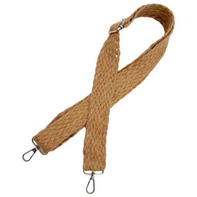 Angel Çanta Aksesuar 120x4 cm Jüt Kolon Çanta Sapı Gümüş Metalli - 3