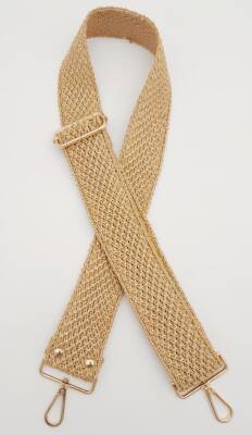 Angel Çanta Aksesuar 120x5 cm Hasır Model Kolon Çanta Sapı Light Gold Metalli - 1
