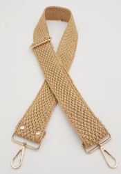 Angel Çanta Aksesuar 120x5 cm Hasır Model Kolon Çanta Sapı Light Gold Metalli - 2