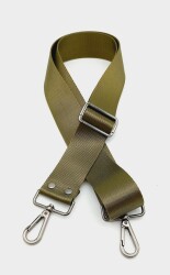 Angel Çanta Aksesuar Polyester Kolon 120X4 Cm Haki Yeşil Füme Metalli - Angel Çanta Aksesuar