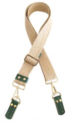 Angel Çanta Aksesuar Jüt Kolon Çanta Sapı 120X4 Cm Light Gold Metalli - Angel Çanta Aksesuar