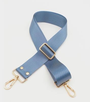 Angel Çanta Aksesuar Polyester Kolon 120X4 Cm Bebe Mavi Light Gold Metalli - 1