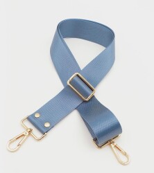 Angel Çanta Aksesuar Polyester Kolon 120X4 Cm Bebe Mavi Light Gold Metalli - Angel Çanta Aksesuar