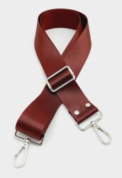 Angel Çanta Aksesuar Polyester Kolon 120X4 Cm Bordo Gümüş Metalli - Angel Çanta Aksesuar