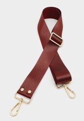 Angel Çanta Aksesuar Polyester Kolon 120X4 Cm Bordo Light Gold Metalli - Angel Çanta Aksesuar