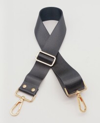 Angel Çanta Aksesuar Polyester Kolon 120X4 Cm Gri Light Gold Metalli - Angel Çanta Aksesuar