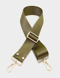 Angel Çanta Aksesuar Polyester Kolon 120X4 Cm Haki Yeşil Light Gold Metalli - Angel Çanta Aksesuar