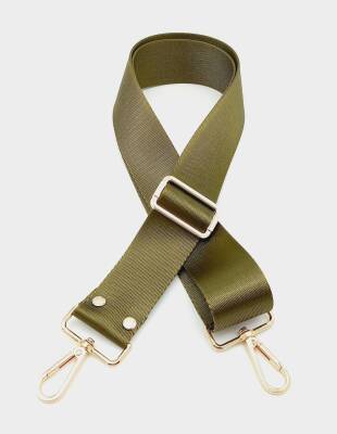 Angel Çanta Aksesuar Polyester Kolon 120X4 Cm Haki Yeşil Light Gold Metalli - 1