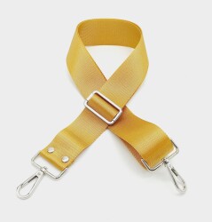 Angel Çanta Aksesuar Polyester Kolon 120X4 Cm Hardal Gümüş Metalli - Angel Çanta Aksesuar