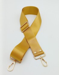 Angel Çanta Aksesuar Polyester Kolon 120X4 Cm Hardal Light Gold Metalli - Angel Çanta Aksesuar