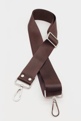 Angel Çanta Aksesuar Polyester Kolon 120X4 Cm Kahverengi Gümüş Metalli - 1