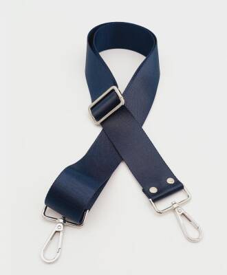 Angel Çanta Aksesuar Polyester Kolon 120X4 Cm Lacivert Gümüş Metalli - 1