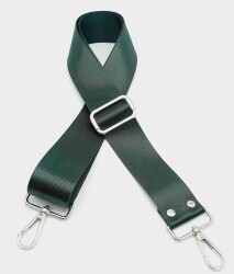 Angel Çanta Aksesuar Polyester Kolon 120X4 Cm Ördek Yeşili Gümüş Metalli - Angel Çanta Aksesuar