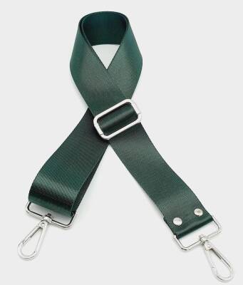 Angel Çanta Aksesuar Polyester Kolon 120X4 Cm Ördek Yeşili Gümüş Metalli - 1