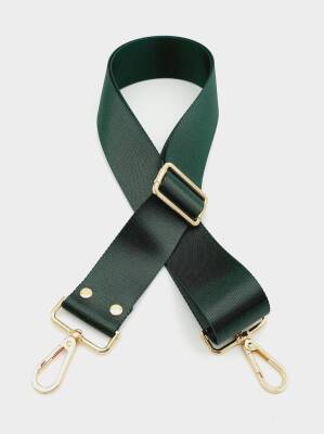 Angel Çanta Aksesuar Polyester Kolon 120X4 Cm Ördek Yeşili Light Gold Metalli - 1