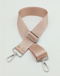 Angel Çanta Aksesuar Polyester Kolon 120X4 Cm Pudra Gümüş Metalli - Angel Çanta Aksesuar