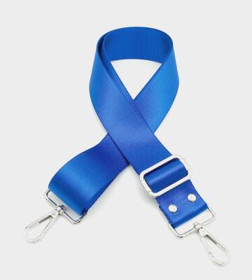 Angel Çanta Aksesuar Polyester Kolon 120X4 Cm Saks Mavi Gümüş Metalli - 1