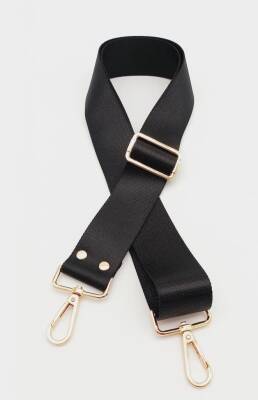 Angel Çanta Aksesuar Polyester Kolon 120X4 Cm Siyah Light Gold Metalli - 1