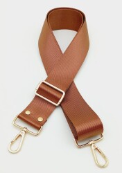 Angel Çanta Aksesuar Polyester Kolon 120X4 Cm Taba Light Gold Metalli - Angel Çanta Aksesuar