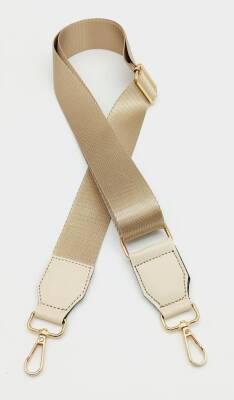 Angel Çanta Aksesuar Suni Derili Polyester Kolon 120X4 Cm Bej Light Gold Metalli - 1