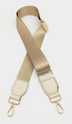 Angel Çanta Aksesuar Suni Derili Polyester Kolon 120X4 Cm Bej Light Gold Metalli - Angel Çanta Aksesuar