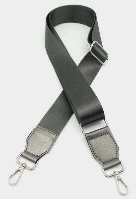 Angel Çanta Aksesuar Suni Derili Polyester Kolon 120X4 Cm Gri Gümüş Metalli - 1