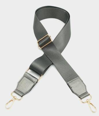 Angel Çanta Aksesuar Suni Derili Polyester Kolon 120X4 Cm Gri Light Gold Metalli - 1