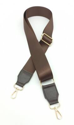 Angel Çanta Aksesuar Suni Derili Polyester Kolon 120X4 Cm Kahverengi Light Gold Metalli - 1