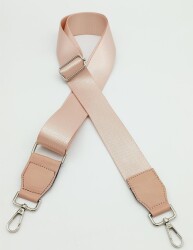 Angel Çanta Aksesuar Suni Derili Polyester Kolon 120X4 Cm Pudra Gümüş Metalli - Angel Çanta Aksesuar