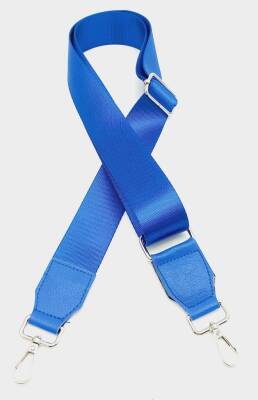 Angel Çanta Aksesuar Suni Derili Polyester Kolon 120X4 Cm Saks Mavi Gümüş Metalli - 1