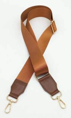 Angel Çanta Aksesuar Suni Derili Polyester Kolon 120X4 Cm Taba Light Gold Metalli - 1