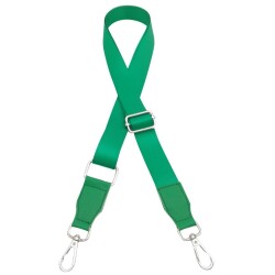 Angel Çanta Aksesuar Suni Derili Polyester Kolon 150x3 cm Koyu Yeşil Renk Gümüş Metalli - 2