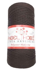 Angel Çanta Aksesuar Angel Koyu Kahve Renk Polyester Makrome No:23 - Angel Çanta Aksesuar