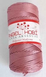 Angel Çanta Aksesuar Gül Kurusu Renk Polyester Makrome - Angel Çanta Aksesuar
