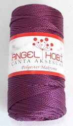 Angel Çanta Aksesuar Mürdüm Renk Polyester Makrome - Angel Çanta Aksesuar