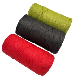 Angel Çanta Aksesuar Polyester Makrome Set (Kırmızı, Fıstık Yeşil, Antrasit) - Angel Çanta Aksesuar